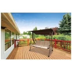 Seasonal Trends SW013PJ33CN81 Swing, 600 Lb, 3 Seating, Polyester Cushion, PP Foam Pillow(Seasonal Trends Sw013pj33cn81 Swing 600 Lb 3 Seating Polyester Cushion Pp Foam Pillow)