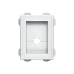 BUILDERS EDGE 130030003001 Mounting Block, 6-3/4 In L, 5 In W, White(Builders Edge 130030003001 Mounting Block 5 In W White)