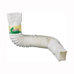 Amerimax Flex-A-Spout Series 85510 Downspout Extension, 22 To 55 In L Extended, Aluminum, White(Amerimax Flex A Spout 85510 Downspout Extension 22 To 55 In L Extended Aluminum White)