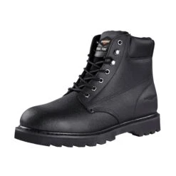 Diamondback Work Boots, 9.5, Medium W, Black, Leather Upper, Lace-Up, Steel Toe, With Lining(Diamondback 655ss 9 5 Work Boots 9 5 Black Leather Upper)