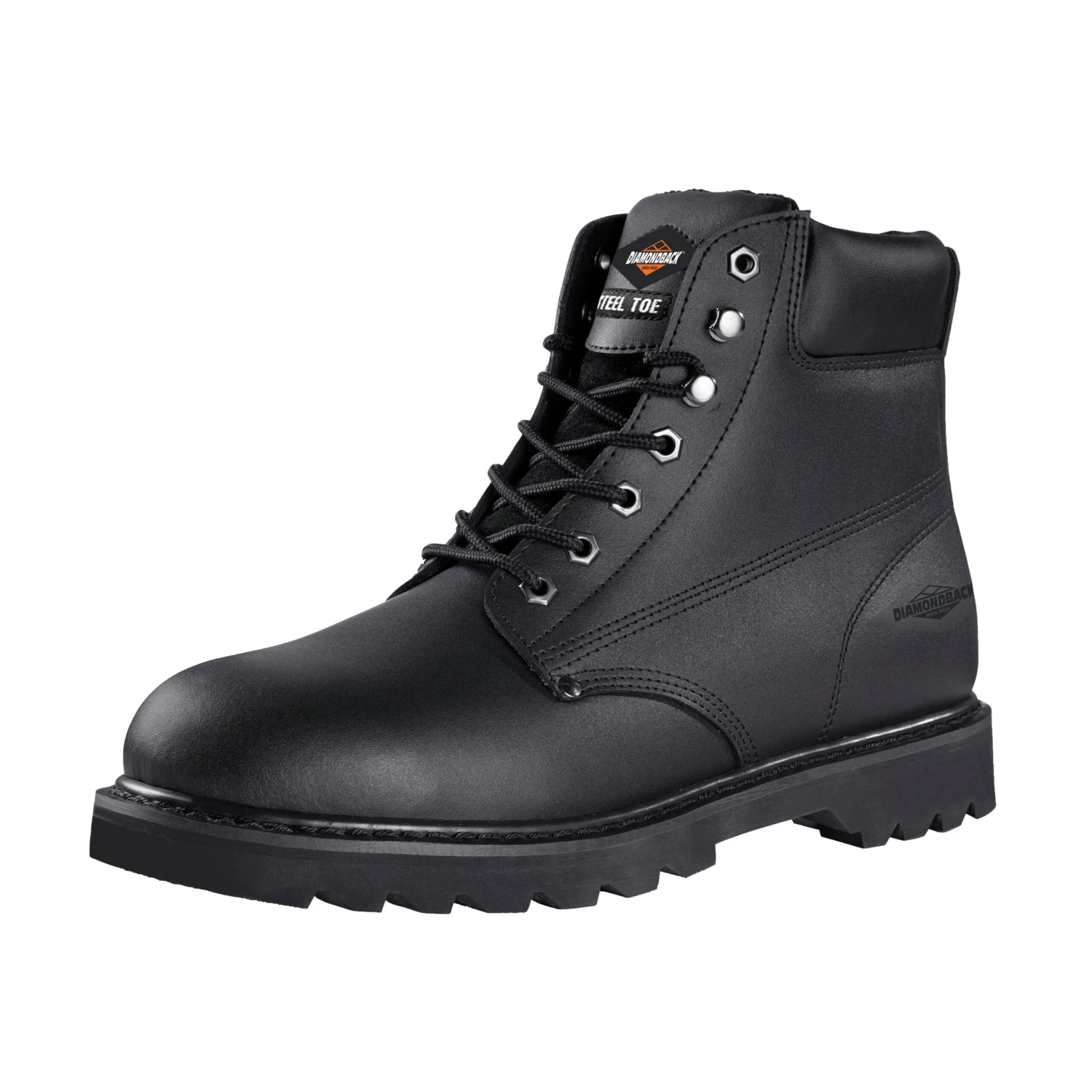 Diamondback Work Boots, 10.5, Medium W, Black, Leather Upper, Lace-Up, Steel Toe, With Lining(Diamondback 655ss 10 5 Work Boots 10 5 Black Leather Upper) 3 Diamondback Work Boots, 10.5, Medium W, Black, Leather Upper, Lace-Up, Steel Toe, With Lining(Diamondback 655ss 10 5 Work Boots 10 5 Black Leather Upper)