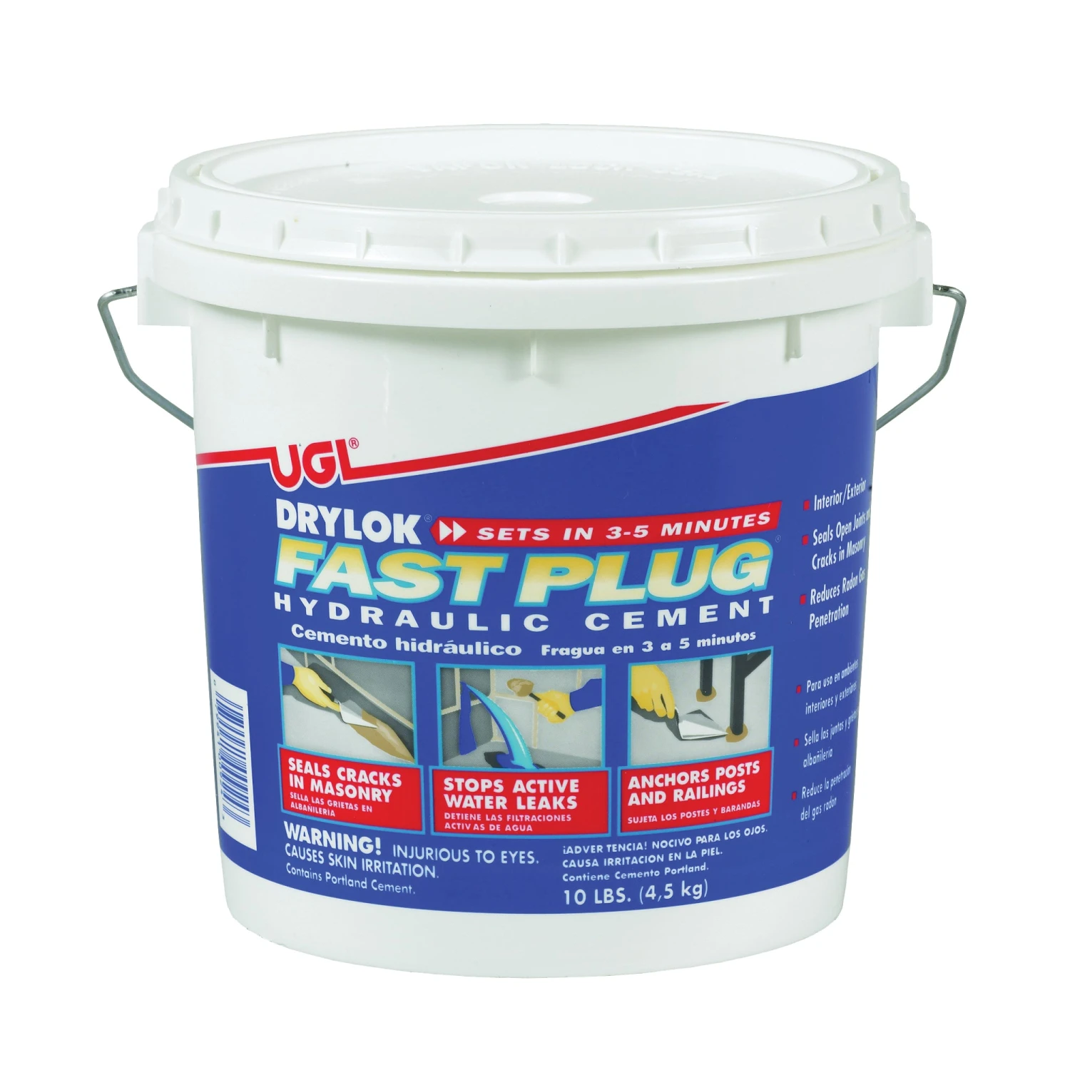 UGL DRYLOK Fast Plug 00924 Hydraulic Cement, Gray, Powder, 10 Lb(Ugl Drylok Fast Plug 00924 Hydraulic Cement Gray Powder 10 Lb Package) 3 UGL DRYLOK Fast Plug 00924 Hydraulic Cement, Gray, Powder, 10 Lb(Ugl Drylok Fast Plug 00924 Hydraulic Cement Gray Powder 10 Lb Package)