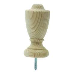 Waddell 214 Post Top, 2-3/4 In Dia, 6 In H, Traditional, Pine(Waddell 214 Post Top 2 3 4 In Dia 6 In H Traditional Pine)