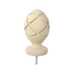 UFP 106092 Post Top, 6-1/4 In H, Pineapple, Pine, White(Upf 106092 Post Top 6 1 4 In H Pineapple Pine White)