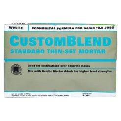CUSTOM CBTSW50 Thin-Set Mortar, White, Powder, 50 Lb Bag(Custom Cbtsw50 Thin Set Mortar White Powder 50 Lb Package Bag)