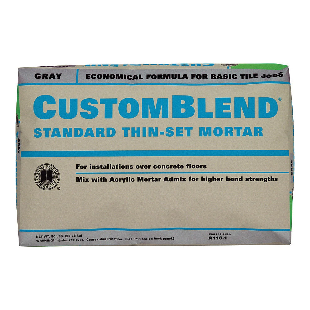 CUSTOM CBTSG50 Thin-Set Mortar, Gray, Powder, 50 Lb Bag(Custom Cbtsg50 Thin Set Mortar Gray Powder 50 Lb Package Bag) 3 CUSTOM CBTSG50 Thin-Set Mortar, Gray, Powder, 50 Lb Bag(Custom Cbtsg50 Thin Set Mortar Gray Powder 50 Lb Package Bag)