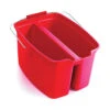 Rubbermaid 1887094 Double Pail, 19 Qt Capacity, Plastic Wringer, Red(Rubbermaid 1887094 Double Pail 19 Qt Capacity Plastic Wringer Red)