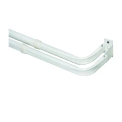Kenney KN521 Curtain Rod, 2 In Dia, 28 To 48 In L, Steel, White(Kenney Kn521 Curtain Rod 2 In Dia 28 To 48 In L Steel White)