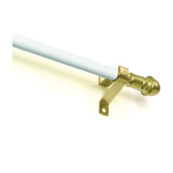 Kenney KN387/1 Cafe Rod, 7/16 In Dia, 48 To 84 In L, Metal, White(Kenney Kn387 1 Cafe Rod 7 16 In Dia 48 To 84 In L Metal White)