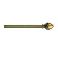 Kenney KN44100 Finial Rod, 1/2 In Dia, 28 To 48 In L, Plastic, Antique Brass(Kenney Kn44100 Finial Rod 1 2 In Dia 28 To 48 In L Plastic Antique Brass)