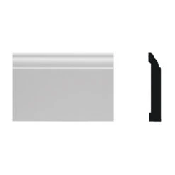 Royal 5074439 Colonial Base Moulding, 8 Ft L, 9/16 In W, PVC, White(Royal 5074439 Colonial Base Molding 8 Ft L 9 16 In W Pvc White)