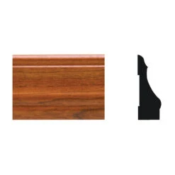 Royal 5074295 Interior Colonial Case Moulding, 7 Ft L, 9/16 In W, Cellular PVC, Gunstock, Woodgrain(Royal 5074295 Colonial Case Molding 7 Ft L 9 16 In W Cellular Pvc Gunstock Woodgrain)
