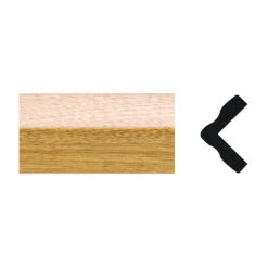 Royal 5073911 Corner Moulding, 8 Ft L, 1 In W, PVC, Imperial Oak(Royal 5073911 Corner Molding 8 Ft L 1 In W Pvc Imperial Oak)