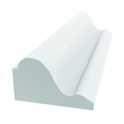 Royal 5495090 Base Cap Moulding, 12 Ft L, 11/16 In W, Cellular PVC, White(Royal 5495090 Base Cap Molding 12 Ft L 11 16 In W Cellular Pvc White)