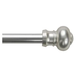 Kenney KN360/19 Cafe Rod, 7/16 In Dia, 28 To 48 In L, Metal, Satin Silver(Kenney Kn360 19 Cafe Rod 7 16 In Dia 28 To 48 In L Metal Satin Silver)