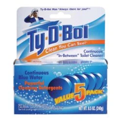 Ty-D-Bol 68000.12 Toilet Bowl Cleaner Tablet, 1.7 Oz, Solid, Slight, Blue(Ty D Bol 68000 12 Toilet Bowl Cleaner Tablet 1 7 Oz Package Solid Slight Blue)