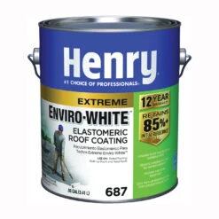 Henry HE687046 Elastomeric Roof Coating, White, 0.9 Gal Can, Cream(Henry He687046 Elastomeric Roof Coating White 0 9 Gal Can Cream)