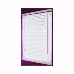 Simple Spaces FWB-27X64 Window Blind, 64 In L, 27 In W, Faux Wood, White(Simple Spaces Fwb 27x64 Window Blinds 64 In L 27 In W Faux Wood White)