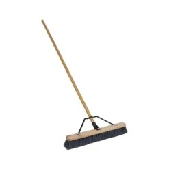 Simple Spaces 93110 Push Broom, 24 In Sweep Face, 3 In L Trim, Polypropylene Bristle, 60 In L, Bolt With Brace(Simple Spaces 93110 Push Broom 3 In L Trim Polypropylene Bristle Hardwood Handle)