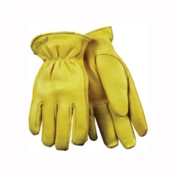 Heatkeep 90HK-XL Driver Gloves, Men's, XL, 10 In L, Keystone Thumb, Easy-On Cuff, Deerskin Leather, Yellow(Heatkeep 90hk Xl Driver Gloves Mens Xl 10 In L Keystone Thumb Easy On Cuff Deerskin Leather Yellow)