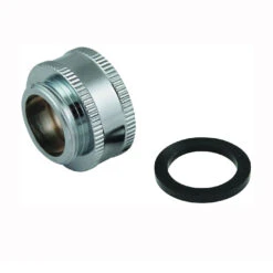 Plumb Pak PP800-64LF Faucet Aerator Adapter, 3/4-11.5 X 55/64-27 In, Threaded, Chrome Plated(Plumb Pak Pp800 64lf Faucet Aerator Adapter 3 4 11 5 X 55 64 27 In Threaded Chrome)