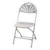 Simple Spaces CHR-017-1 Folding Chair, 15-5/8 In OAW, 21 In OAD, Steel Frame, White(Simple Spaces Chr 017 1 Folding Chair Carbon Steel Frame Polypropylene Tabletop White) -ShopKoopman Store 8973786