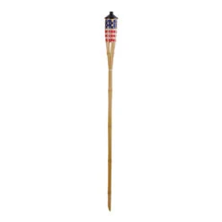 Seasonal Trends Y2570 Stars And Stripes Bamboo Torch, 3.54 In H, Bamboo, Fiberglass, And Metal, Red, White, Blue(Seasonal Trends Y2570 Stars And Stripes Bamboo Torch 3 54 In H Bamboo Fiberglass And Metal Red White Blue)
