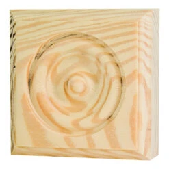 Waddell RTB35 Trim Block, 3-3/4 In H, 3-3/4 In W, Rosette Pattern, Pine Wood(Waddell Rtb35 Trim Block 3 3 4 In H 3 3 4 In W Rosette Pattern Pine Wood)