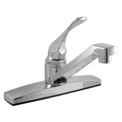 Boston Harbor PF8101A Kitchen Faucet, 1.8 Gpm, 2-Faucet Hole, Plastic, Chrome Plated, Deck Mounting, Lever Handle(Boston Harbor Pf8101a Kitchen Faucet 1 8 Gpm Abs Chrome Lever Handle)