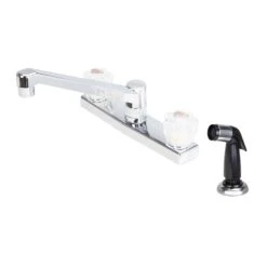 Boston Harbor PF8211A Kitchen Faucet, 1.8 Gpm, 2-Faucet Handle, ABS, Chrome Plated, Knob Handle(Boston Harbor Pf8211a Kitchen Faucet 1 8 Gpm 2 Faucet Handle Abs Chrome Knob Handle)