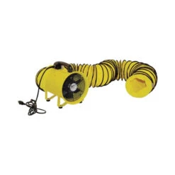 MaxxAir HVHF 12COMBO Confined Space Ventilator And Polyvinyl Hose, 120 V, 2000 Cfm Air, Steel, Industrial Yellow(Maxxair Hvhf 12combo Confined Space Ventilator And Polyvinyl Hose 120 V 2000 Cfm Air Steel Industrial Yellow)