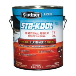Gardner SK-7701 Elastomeric Roof Coating, White, 3.4 L Pail, Liquid(Gardner Sk 7701 Elastomeric Roof Coating White 3 4 L Pail Liquid)
