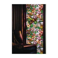 ARTSCAPE 01-0113 Window Film, 36 In L, 24 In W, Magnolia Pattern(Artscape 01 0113 Window Film 36 In L 24 In W Magnolia Pattern)
