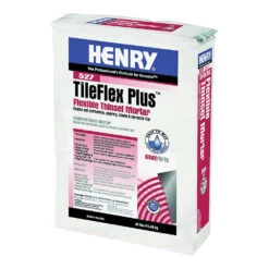 HENRY 527 TileFlex Plus Series 12262 Thin-Set Mortar, Gray, Fine Solid Powder, 25 Lb Bag(Henry 527 Tileflex Plus Series 12262 Thin Set Mortar Gray Fine Solid Powder 25 Lb Package Bag)