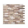Smart Tiles SM1053-6 Mosaic Wall Tile, 10-1/4 In L, 9.13 In W, 3/4 In Thick, Composite Vinyl, Beige/Tan, Gloss(Smart Tiles Sm1053 6 Mosaic Wall Tile 10 1 4 In L 9 13 In W 3 4 In Thick Composite Vinyl Beige Tan Gloss) -ShopKoopman Store 9843707