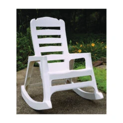 Adams® Adams Big Easy 8080-48-3700 Stacking Rocking Chair, 29.62 In OAW, 36.9 In OAD, 41.01 In OAH, Polypropylene, White(Adams Big Easy 8080 48 3700 Stacking Rocking Chair 29 62 In Oaw 36 9 In Oad 41 01 In Oah Polypropylene White)